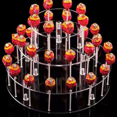 OEM ODM Acrylic Candy Display Lollipop Display Stand For Children Party