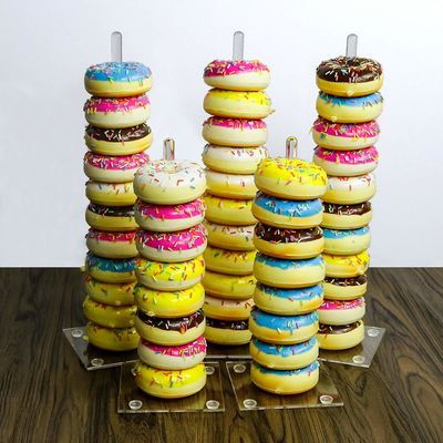 Fine Craftsmanship Acrylic Donut Holder Tiered Display Tower Tree for party